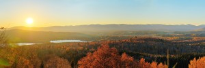 Autumn sunset on Charlevoix, Quebec, Canada